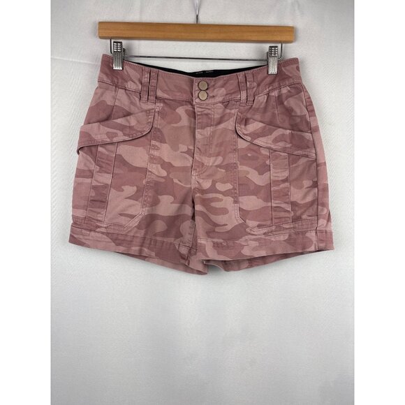 Democracy Womens "Ab"solution Camo Shorts Size 4 Pink - Picture 1 of 5